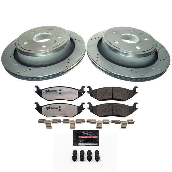 PowerStop Z36 Carbon-Fiber Ceramic Brake Pad with Drilled and Slotted Rotor Kit