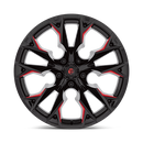 22x12 Fuel Off-Road D823 Flame Gloss Black Milled Candy Red 5x127 ET-44 Wheel