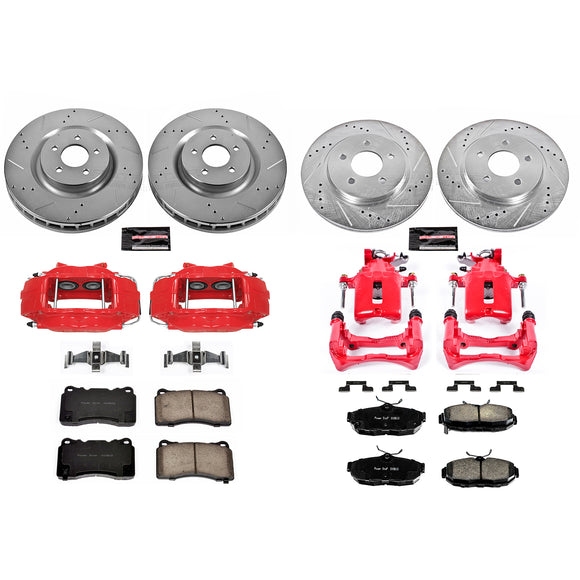 PowerStop Z23 Daily Driver Carbon-Fiber Ceramic Pads Drilled & Slotted Rotor & C