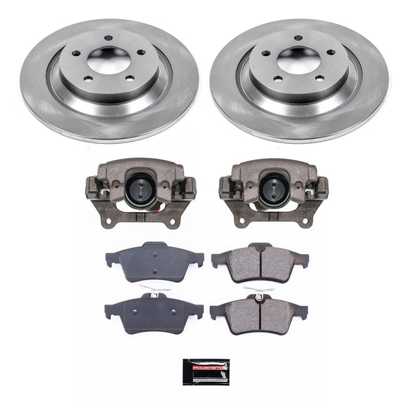 PowerStop OE Stock Replacement Low-Dust Ceramic Brake Pad, Rotor and Caliper Kit
