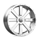 20X7 MSA Offroad Wheels Flash Chrome Wheel/Rim 4x156 ET0
