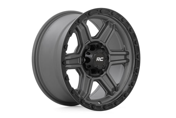 17x8.5 Rough Country 79 Series Gunmetal Gray 6x5.5 ET0 Wheel Rim
