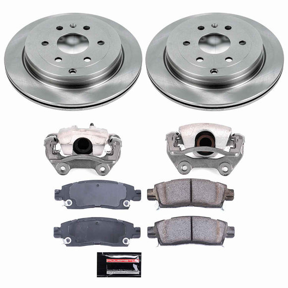 PowerStop OE Stock Replacement Low-Dust Ceramic Brake Pad, Rotor and Caliper Kit
