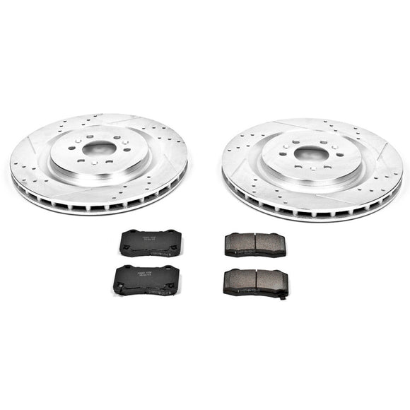 PowerStop Z23 Daily Driver Carbon-Fiber Ceramic Brake Pad and Drilled & Slotted