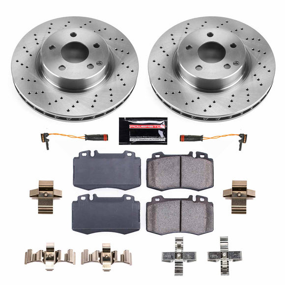 PowerStop OE Stock Replacement Low-Dust Ceramic Brake Pad and Rotor Kit