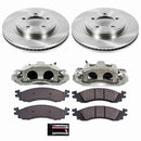 PowerStop OE Stock Replacement Low-Dust Ceramic Brake Pad, Rotor and Caliper Kit