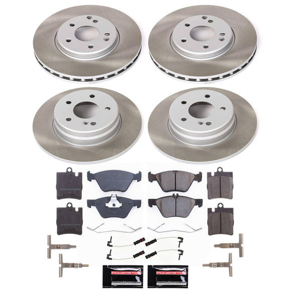 PowerStop Semi-Coated Rotor and Low-Dust Ceramic Brake Pad Kit