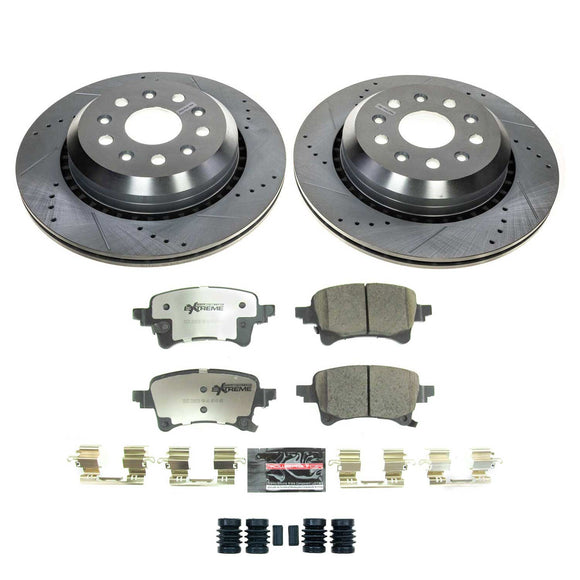 PowerStop Z36 Carbon-Fiber Ceramic Brake Pad with Drilled and Slotted Rotor Kit