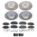 PowerStop Semi-Coated Rotor and Low-Dust Ceramic Brake Pad Kit