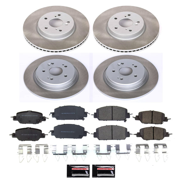 PowerStop Semi-Coated Rotor and Low-Dust Ceramic Brake Pad Kit