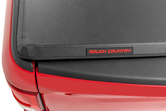 Rough Country Soft Tri-Fold Bed Cover 5'7 " Bed For Toyota Tundra 07-25