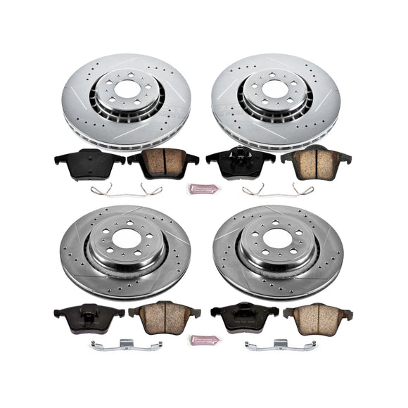 PowerStop Z23 Daily Driver Carbon-Fiber Ceramic Brake Pad and Drilled & Slotted