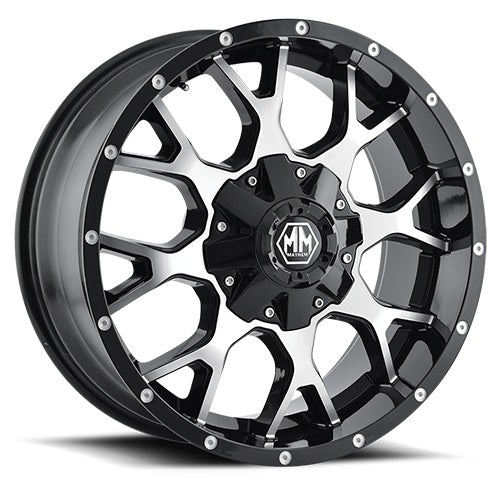 17x9 Mayhem Warrior Black-Machined Wheel/Rim 6x135 8015-7937B