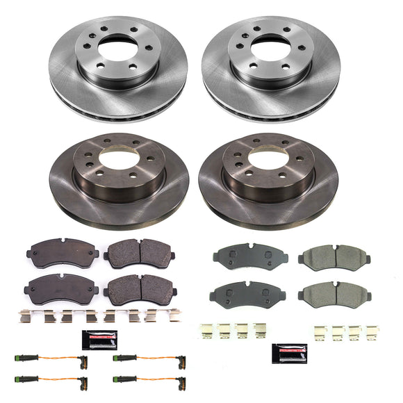 PowerStop OE Stock Replacement Low-Dust Ceramic Brake Pad and Rotor Kit