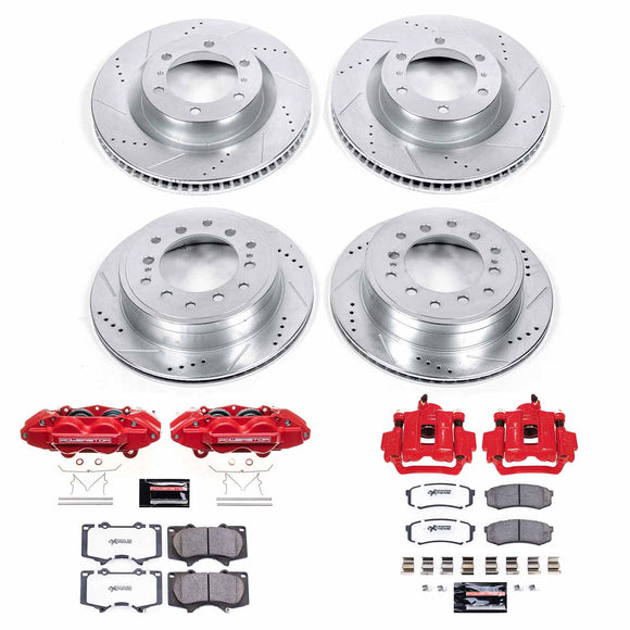 PowerStop Z36 Truck and SUV Ceramic Brake Pad, Drilled & Slotted Rotor, and Cali