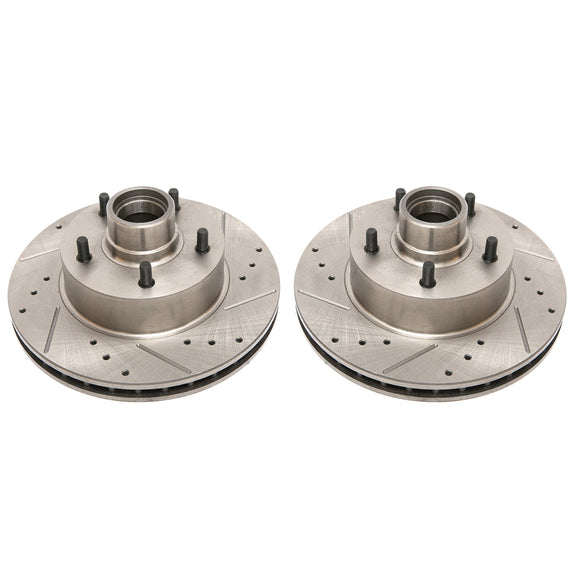 PowerStop Evolution Drilled And Slotted Rotors Pair Front For Oldsmobile 98