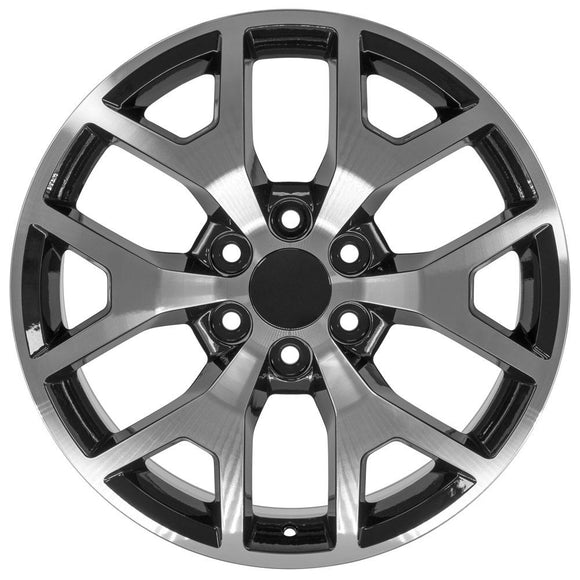 22" Replica Wheel CV92 Fits GMC Sierra Rim 22x9 Machined Wheel