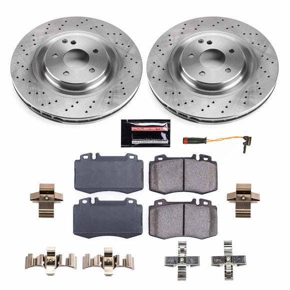 PowerStop OE Stock Replacement Low-Dust Ceramic Brake Pad and Rotor Kit