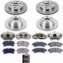 PowerStop OE Stock Replacement Low-Dust Ceramic Brake Pad, Rotor and Caliper Kit