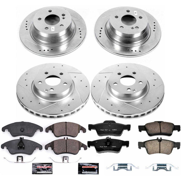 PowerStop Z23 Daily Driver Carbon-Fiber Ceramic Brake Pad and Drilled & Slotted