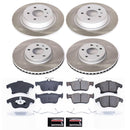 PowerStop Semi-Coated Rotor and Low-Dust Ceramic Brake Pad Kit