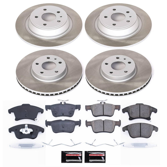 PowerStop Semi-Coated Rotor and Low-Dust Ceramic Brake Pad Kit