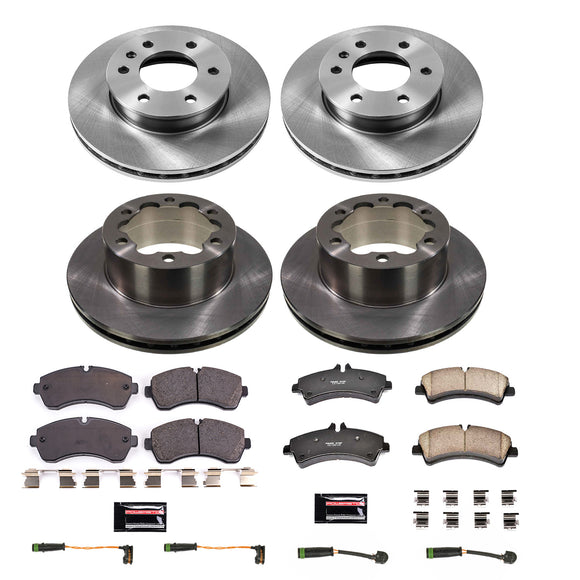 PowerStop OE Stock Replacement Low-Dust Ceramic Brake Pad and Rotor Kit