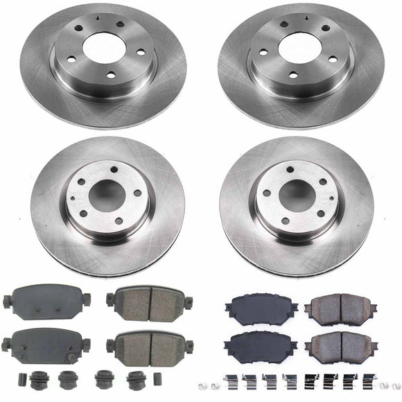 PowerStop OE Stock Replacement Low-Dust Ceramic Brake Pad and Rotor Kit