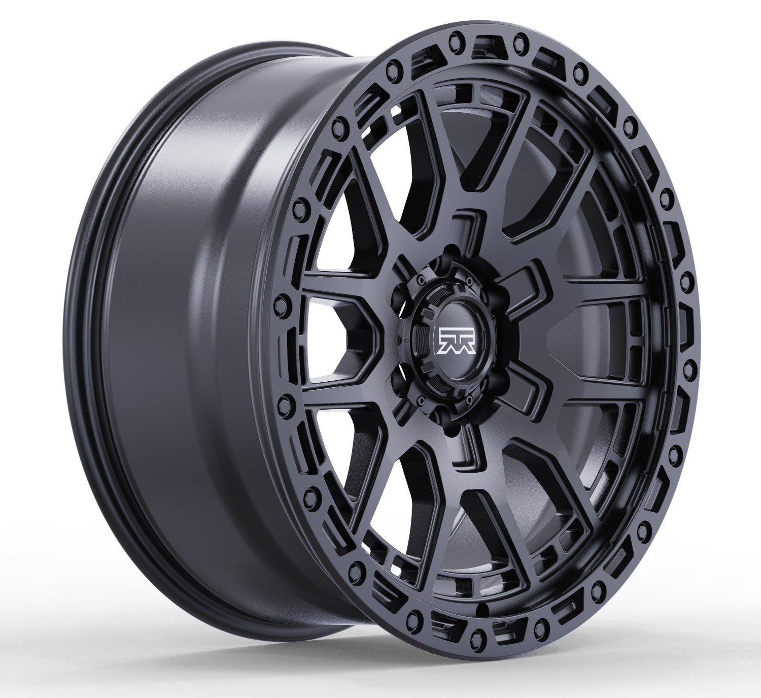 17x9 Mudder Trucker MT678 Resolve Matte Black 6x139.7 6x5.5 ET12 Wheel Rim