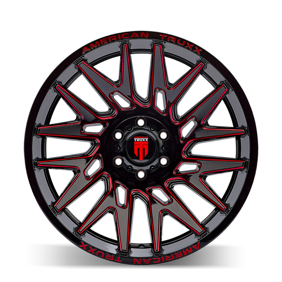 22x12 American Truxx AT1919 Evolution Black Prizm Red 6x135 ET-44 Wheel