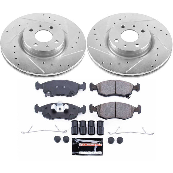 PowerStop Z23 Daily Driver Carbon-Fiber Ceramic Brake Pad and Drilled & Slotted
