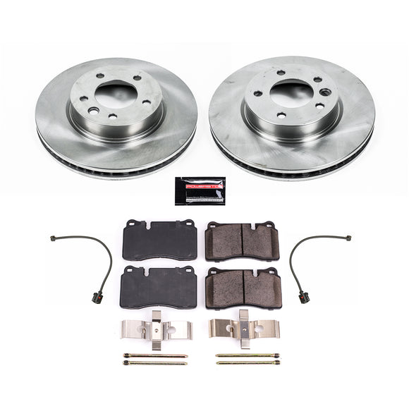 PowerStop OE Stock Replacement Low-Dust Ceramic Brake Pad and Rotor Kit