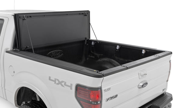 Rough Country Hard Tri-Fold Flip Up Bed Cover 5'7" For Ford F-150 04-14