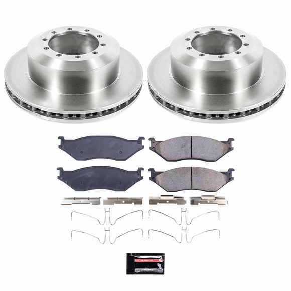 PowerStop OE Stock Replacement Low-Dust Ceramic Brake Pad and Rotor Kit