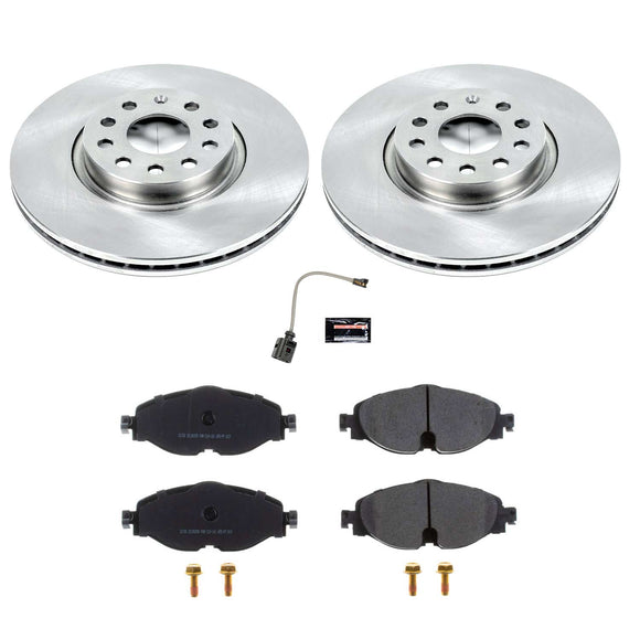 PowerStop OE Stock Replacement Low-Dust Ceramic Brake Pad and Rotor Kit