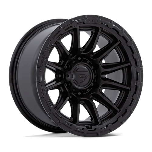 17x9 Fuel Off-Road FC866 Piston Blackout W/ Gloss Black Lip 5x127 ET-12 Wheel