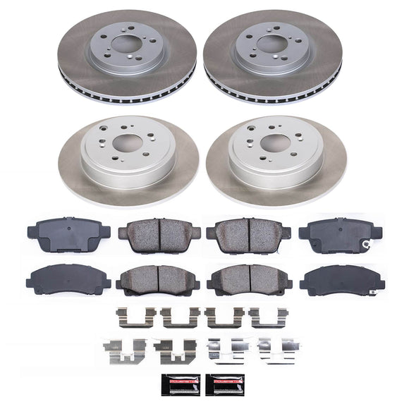 PowerStop Semi-Coated Rotor and Low-Dust Ceramic Brake Pad Kit