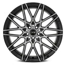 17x7 DRW Tuner D17 Gloss Black Machine Face 5x100/114.3 ET40 wheel/rim-2