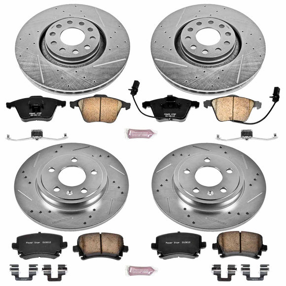 PowerStop Z23 Daily Driver Carbon-Fiber Ceramic Brake Pad and Drilled & Slotted