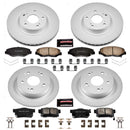 PowerStop Genuine Geomet Coated Rotor and Low-Dust Ceramic Brake Pad Kit