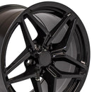 18" Replica Wheel CV31 Fits Chevrolet Corvette - C7 ZR1 Rim 18x10.5 Black Wheel