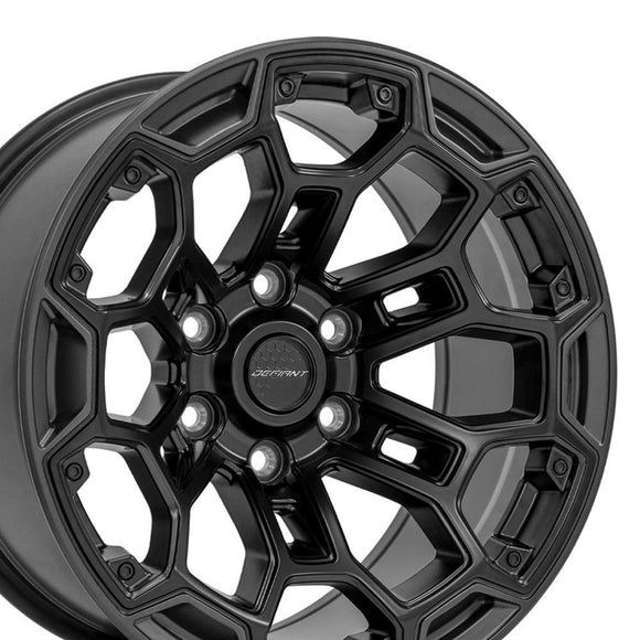 18x9 Defiant DF03 Satin Black and Charcoal 6x139.7 6x5.5 ET-12 Wheel Rim