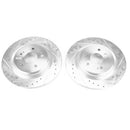 PowerStop Evolution Drilled Slotted Rotors Pair Rear For Honda Odyssey