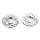 PowerStop Evolution Drilled Slotted Rotors Pair Front For Nissan Versa