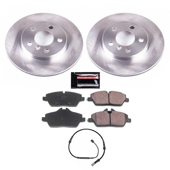 PowerStop OE Stock Replacement Low-Dust Ceramic Brake Pad and Rotor Kit