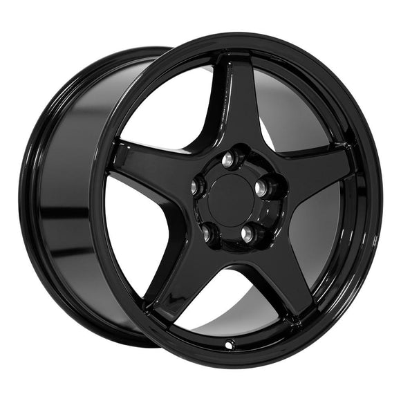 17" Replica CV01 fits Chevrolet Corvette ZR1 17 in. x 9.5 in. Gloss Black