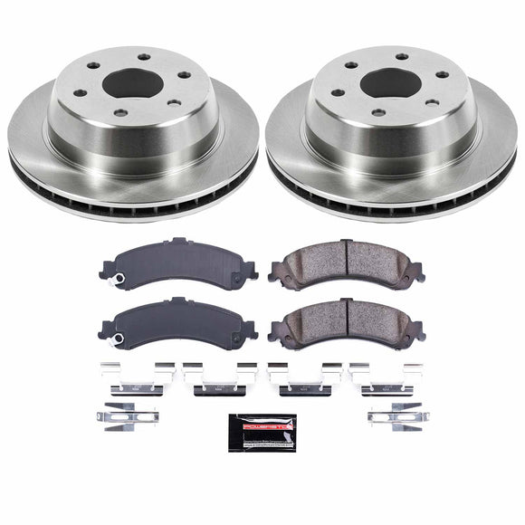 PowerStop OE Stock Replacement Low-Dust Ceramic Brake Pad and Rotor Kit
