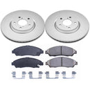 PowerStop Genuine Geomet Coated Rotor and Low-Dust Ceramic Brake Pad Kit