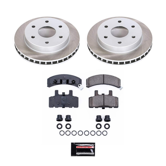 PowerStop Semi-Coated Rotor and Low-Dust Ceramic Brake Pad Kit