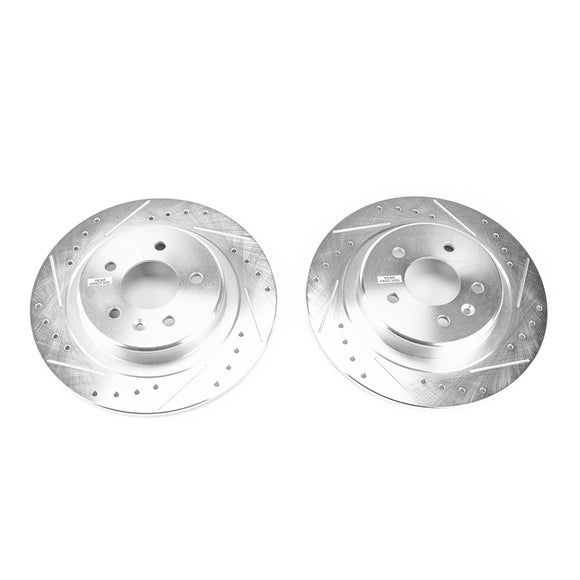 PowerStop Evolution Drilled Slotted Rotors Pair Rear For Buick Envision
